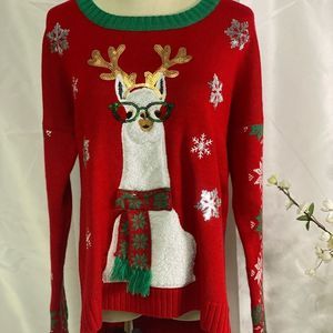Ugly Christmas llama- United States Sweater